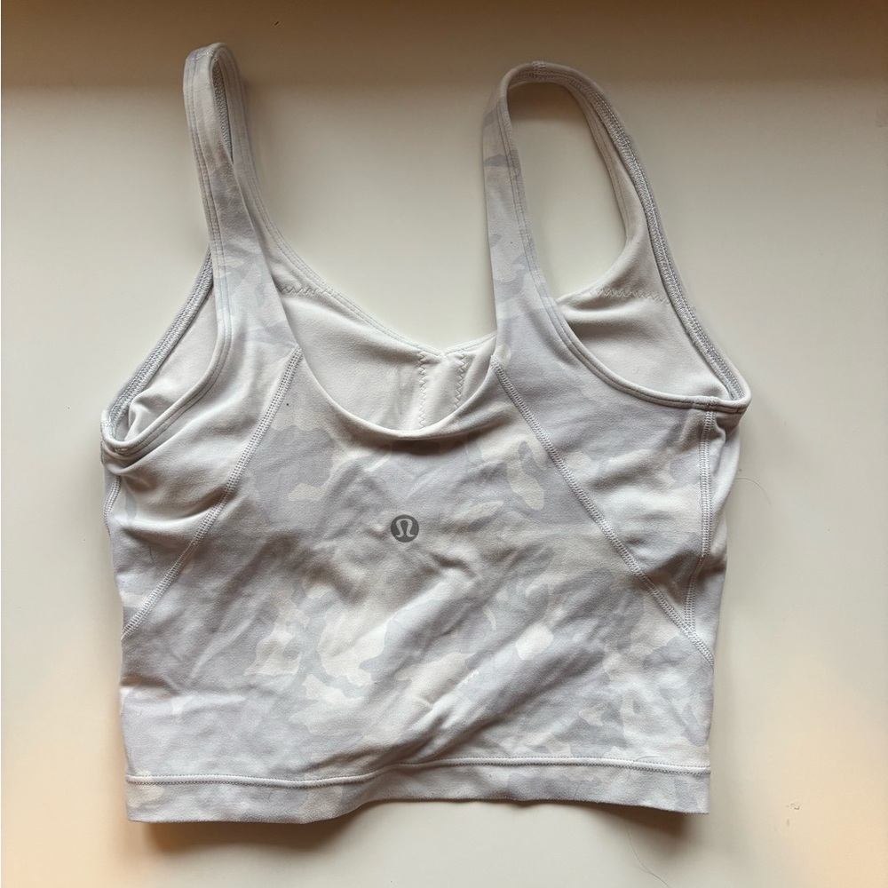lululemon athletica Light Gray Camo Tank Top